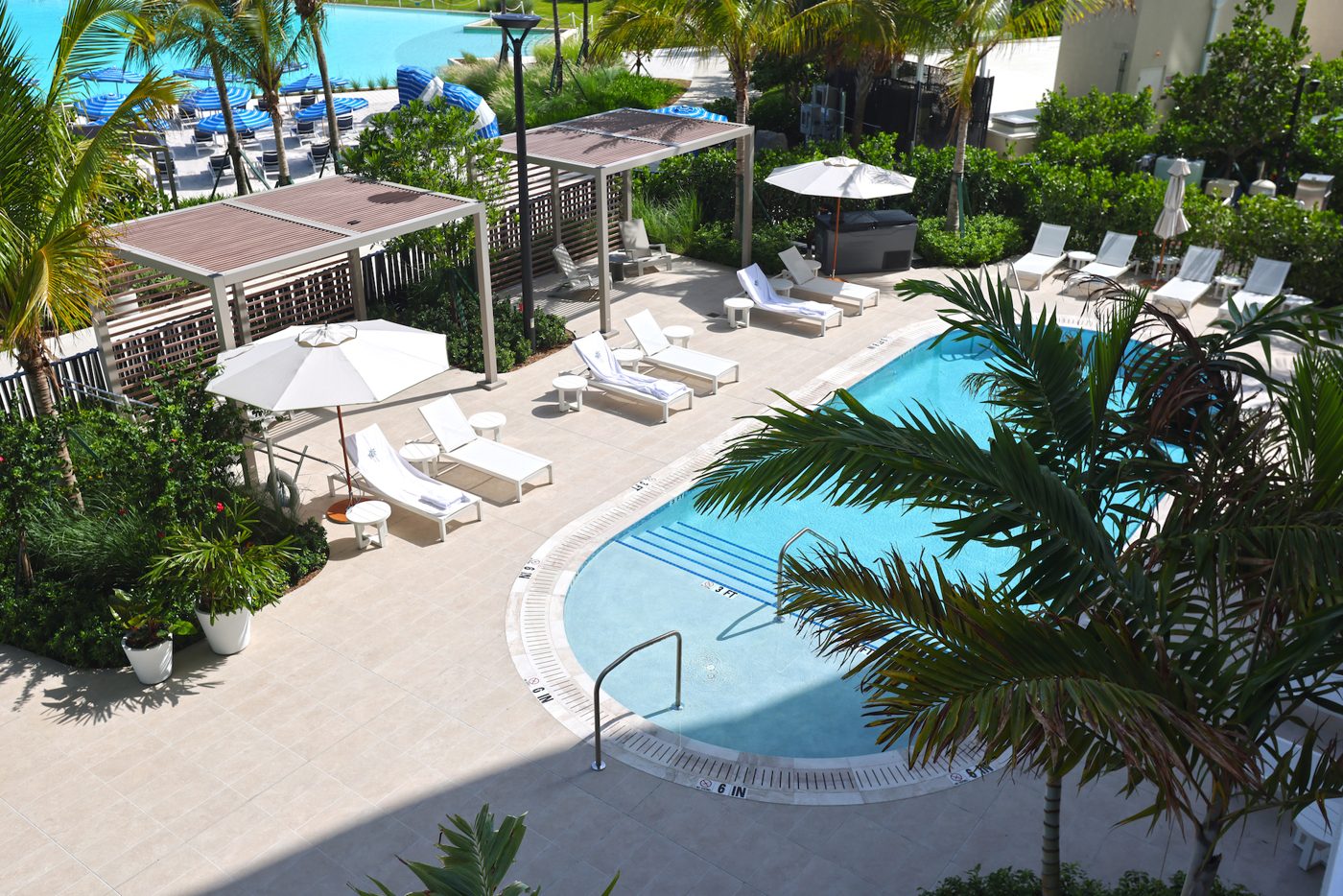 Pool deck beside the SoLé Mia lagoon